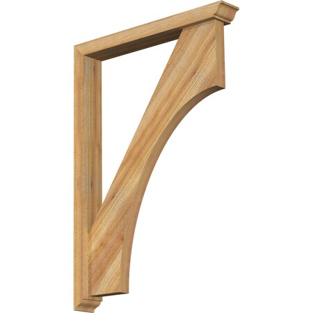 Ekena Millwork Westlake Traditional Rough Sawn Bracket w/ Offset Brace, Western Red Cedar, 4"W x 28"D x 40"H BKT0402X28X40WTL01RWR